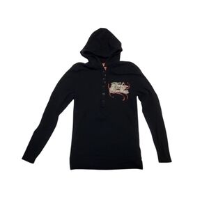 Women’s Harley Davidson Rhinestone Black Thermal Hoodie - Medium